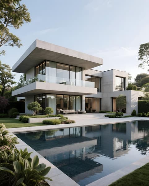 Maison contemporaine avec piscine